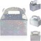 24-Pack Iridescent Star Party Favor Boxes – Holographic Gable Treat Boxes for Candy, Snacks, Gifts, Birthdays, Baby Showers, Weddings